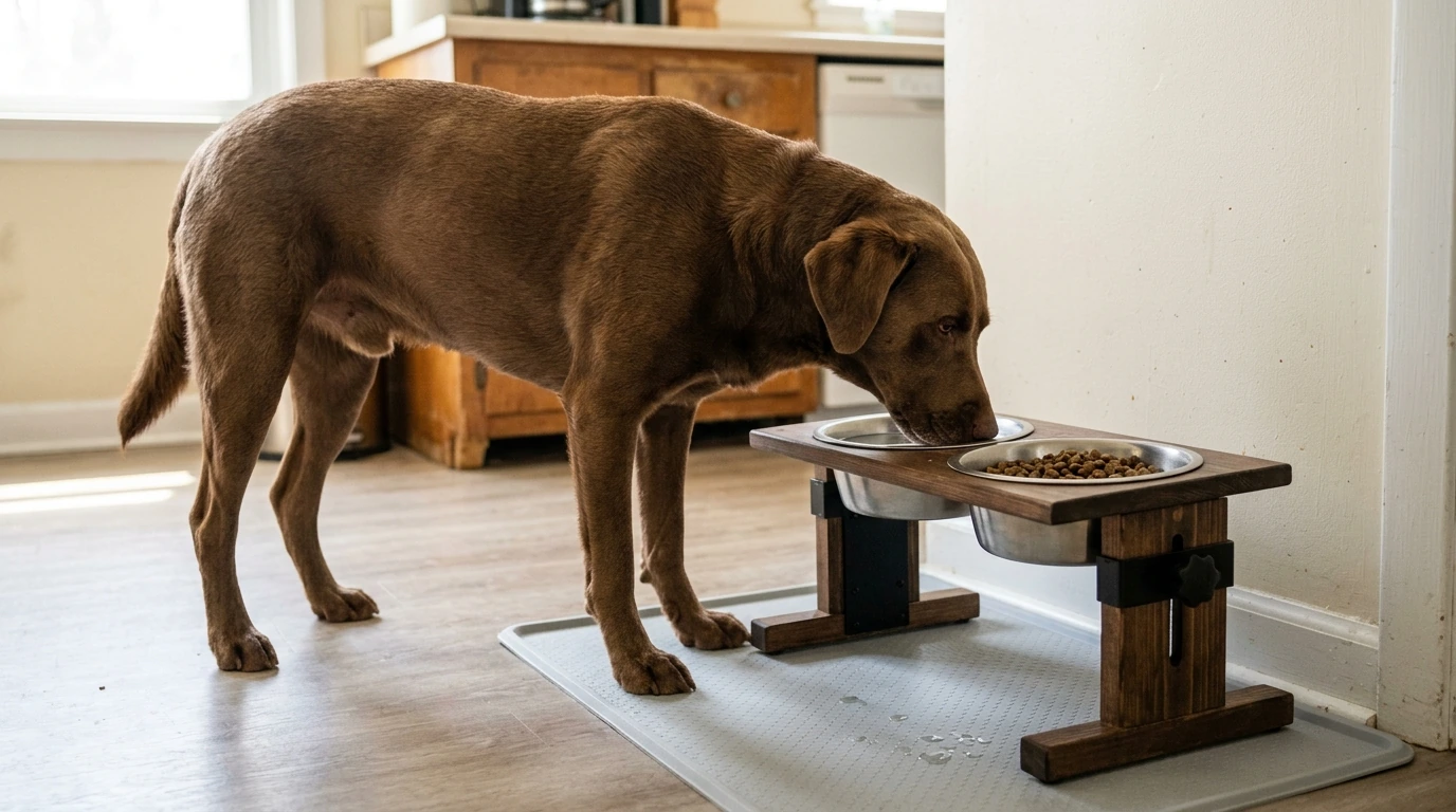 Adjustable Elevated Pet Bowl Set: Stainless Steel 3-in-1